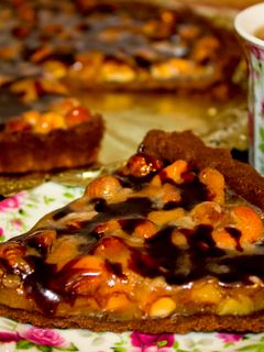 Una foto de Pastel de chocolate con frutos secos
