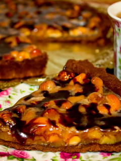 Una foto de Pastel de chocolate con frutos secos