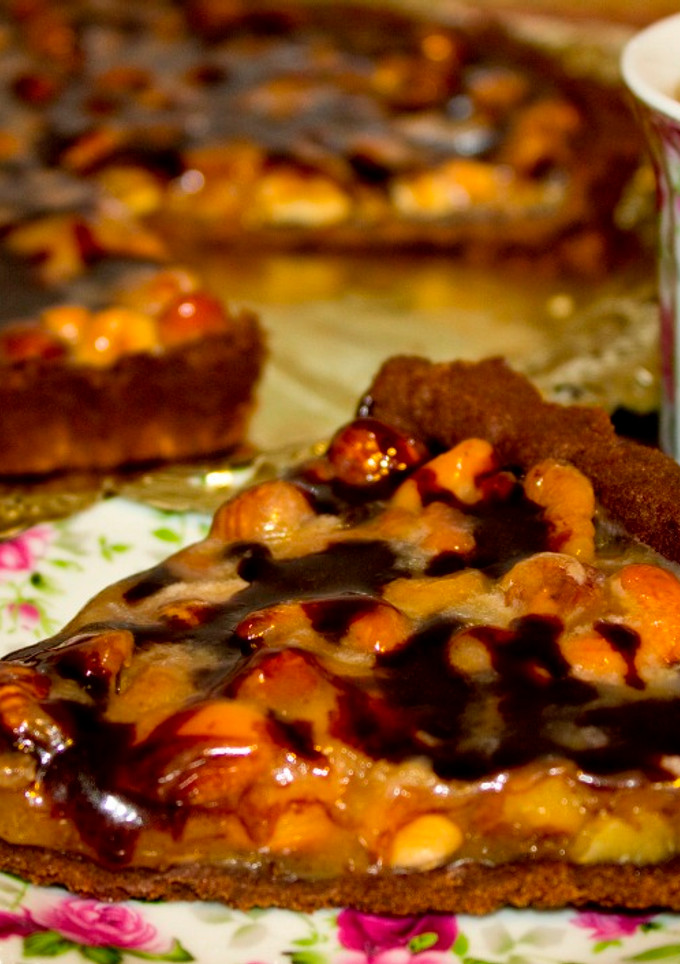 Una foto de Pastel de chocolate con frutos secos
