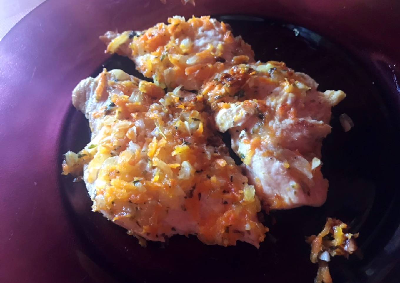 Bife de pollo a la cebolla