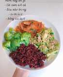 #Eatclean Cá cam sốt cà chua + bầu xào trứng + bông cải luột + cơm lứt