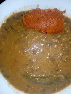 A picture of Coconut Ndegu soup.
