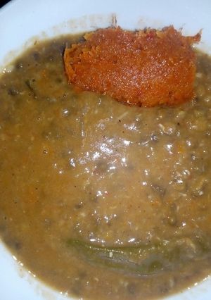 A picture of Coconut Ndegu soup.