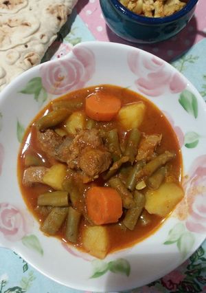 عکسی از دستور خوراک لوبیا سبز
