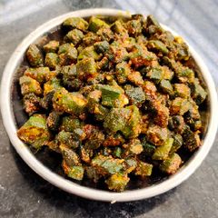 A picture of Masala bhindi.