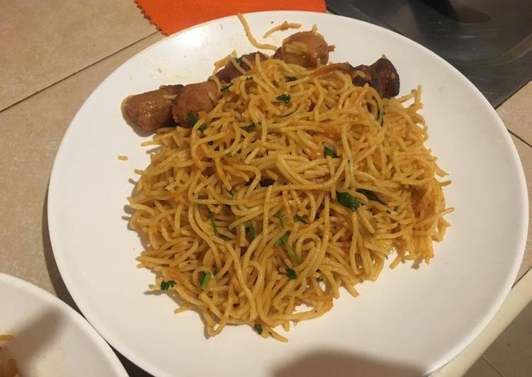 Spaghetti and sausages(spicy)