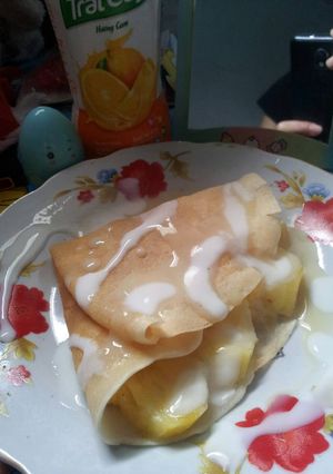Hình của món Bánh crepe thái lan phiên bản trái dứa!.