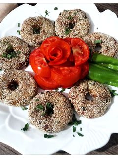 عکسی از دستور کتلت مرغ کنجدی
