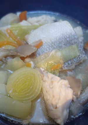 A picture of Healthy & easy sea bass miso soup.
