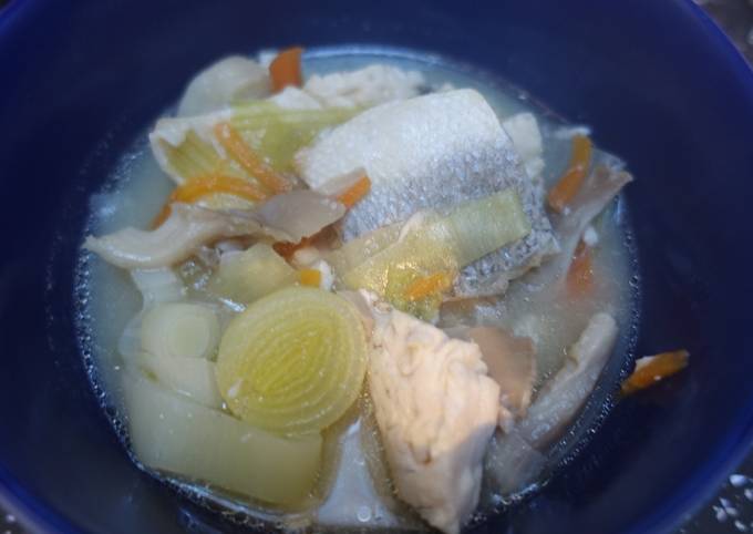 Healthy & easy sea bass miso soup