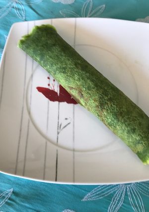 Una foto de Panqueques de espinaca rellenos
