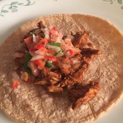 Shredded MOlé Chicken Tacos A picture of Shredded MOlé Chicken Tacos.