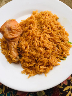 A picture of Jollof rice.
