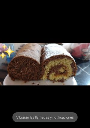 Una foto de Pionono marmolado y de cacao🤤