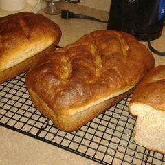 A picture of Plain white bread (makes 3-4 loaves).