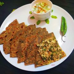 Kuttu Paneer Paratha A picture of Kuttu Paneer Paratha.
