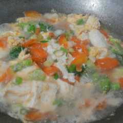 รูปของ Orak arik sayur+telur