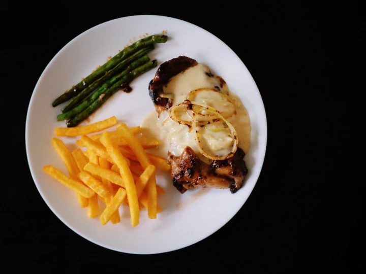 Cara Mudah Menyiapkan Resep Bbq Sirloin Steak with Cheese Cream yang  Bikin Ketagihan Anti Ribet, Menggugah Selera