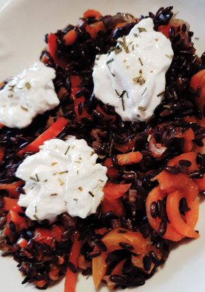 Foto di Riso venere con verdurine brasate e burrata !!!