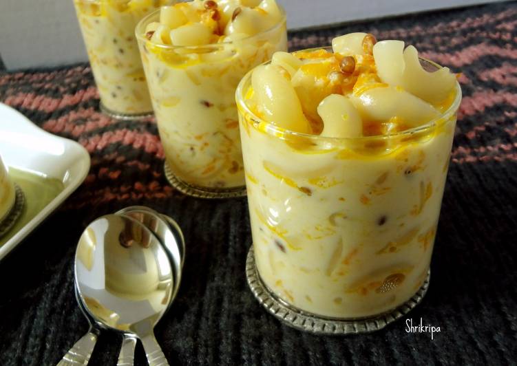 Pasta and Carrot Kheer: