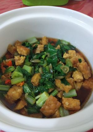 Foto resep Sawi Hijau Tumis Tempe