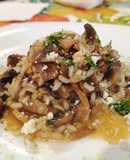 Risotto con Funghi Champignon e Pecorino Crotonese