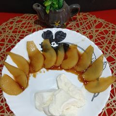 A picture of Stewed pears Dessert.