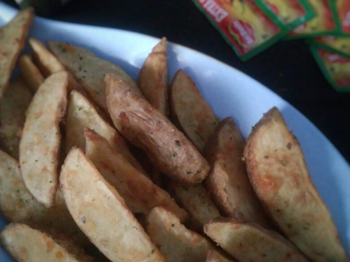 Bagaimana Menyiapkan Potato wedges ekonomis Anti Gagal