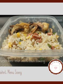 Foto resep Tumis Nasi + Cah Tahu Jamur