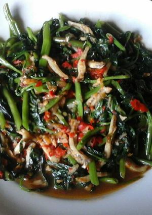 Foto resep Tumis Kangkung campur teri