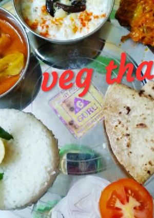 A picture of Simple veg thali.