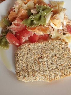 Una foto de San Jacobo de fiambre y queso en Freidora de Aire con Aliño de pasta