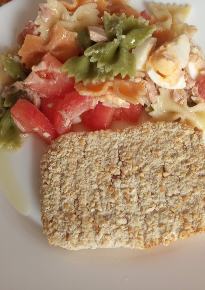 Una foto de San Jacobo de fiambre y queso en Freidora de Aire con Aliño de pasta