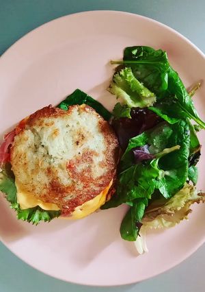 Une photo de Hamburger végétarien-alsacien
