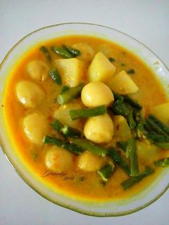 Foto resep Gulai kacang panjang telur puyuh