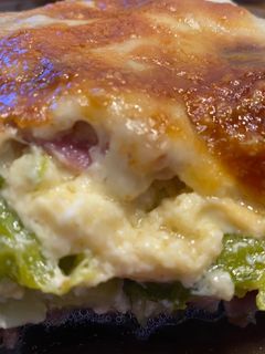 Csőben sült rakott kelbimbó recept fotója
