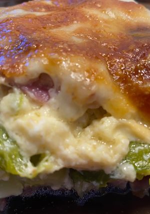 Csőben sült rakott kelbimbó recept fotója
