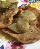 Lomo de cerdo con salsa de peras