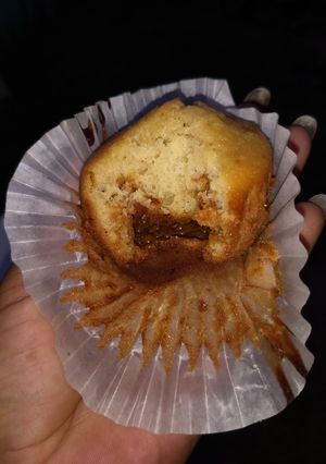Una foto de Magdalenas con corazón de dulce de leche 👏