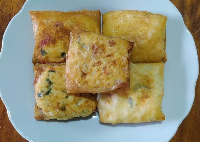 Cara Bikin Martabak mini tahu telur kulit lumpia Anti Gagal