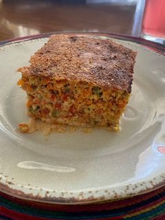 Una foto de Budín de zanahorias pimientos y zapallito