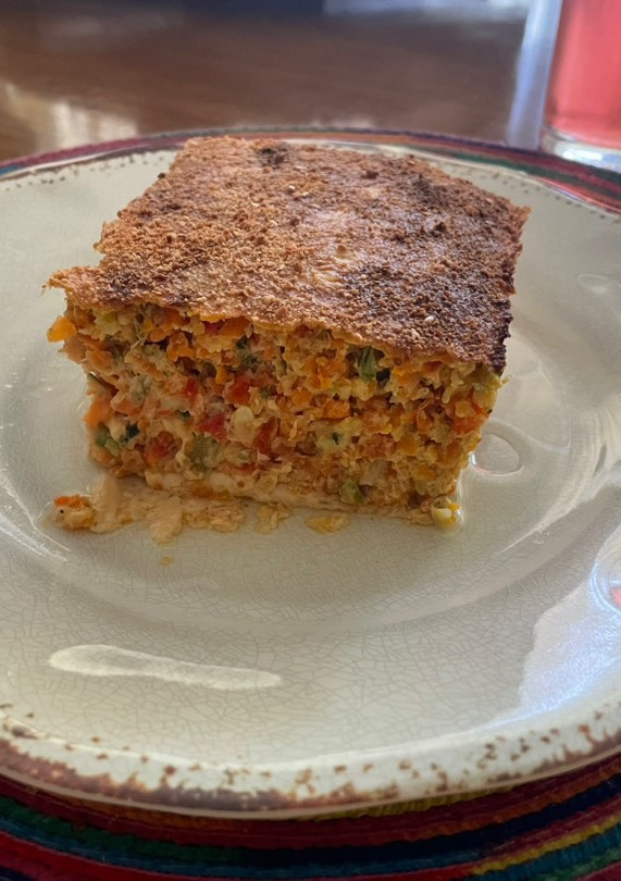 Una foto de Budín de zanahorias pimientos y zapallito