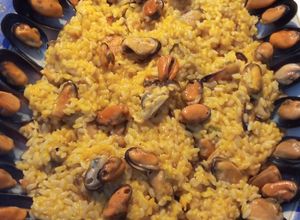 Foto di Risotto con zucca km zero e cozze gourmet di fantasia 👩‍🍳🇮🇹🌍🏡🦪🎃
