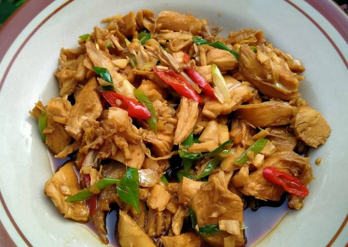 Resep Ayam suwir kecap Anti Gagal - Shelley Cookbook