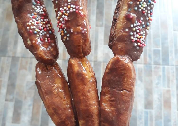 Es Pisang Glaze Coklat