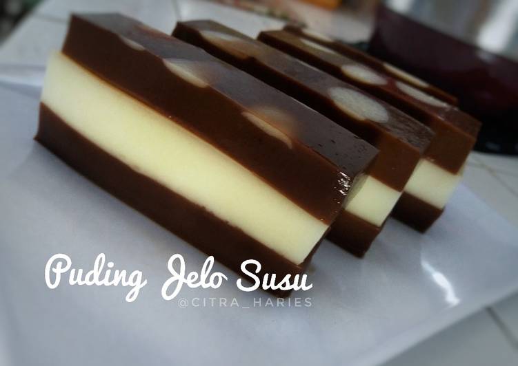Resep PUDING JELO SUSU/PUDING LAPIS POLKADOT yang Menggugah Selera
