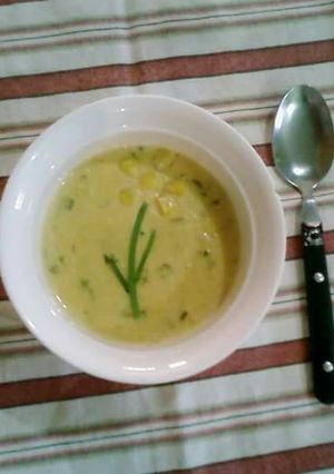 Una foto de Sopa de elote