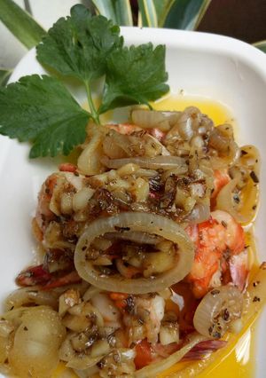 Foto resep Lemon garlic shrimp