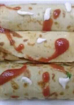 صورة لوصفة كريب في البيت بالفراخ