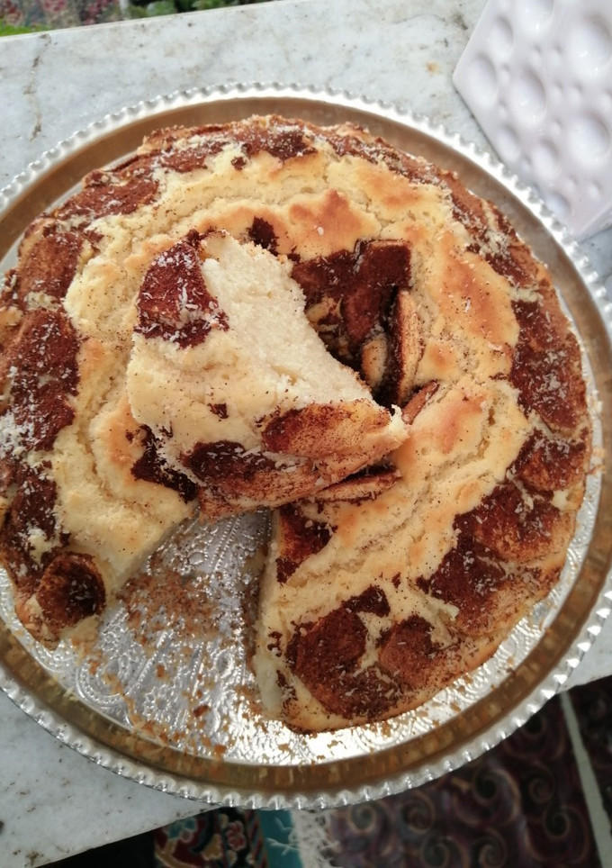 عکسی از دستور کیک سیب دارچین